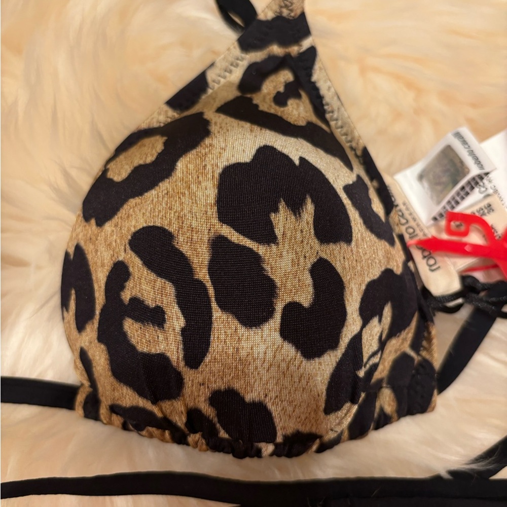 Roberto Cavalli Black and Brown Leopard Bikini Set - Picture 3 of 5